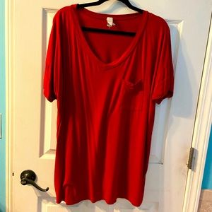 Red pocket tee